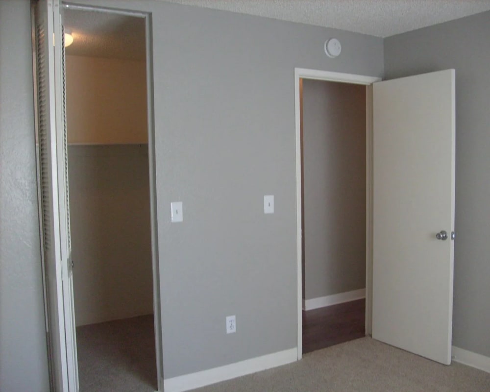 Bedroom with closet at  Park Place Apartments in Roseville, California