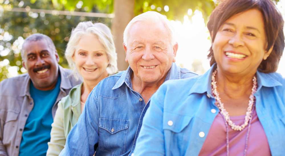 Residents in a park near Reseda Park in Reseda, California