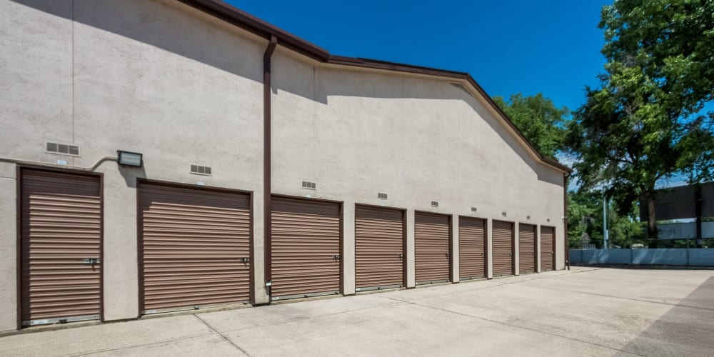 Outdoor storage units with drive-up access at StorQuest Self Storage in Arvada, Colorado