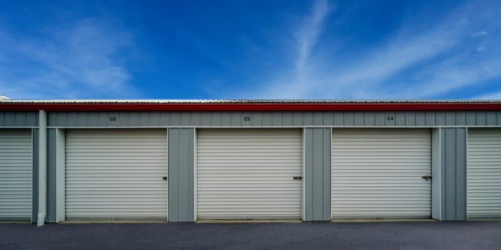 Exterior units at StorQuest Economy Self Storage in Reynoldsburg, Ohio