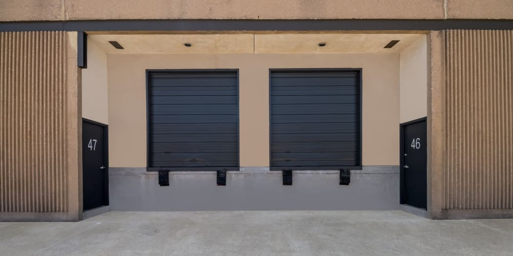 Loading bays at StorQuest Economy Self Storage in Dallas, Texas