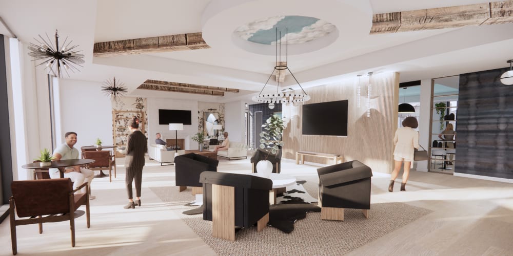 rendering of resident hi tech Wi-Fi cafe at Evergreen Pine Island in Cape Coral, Florida