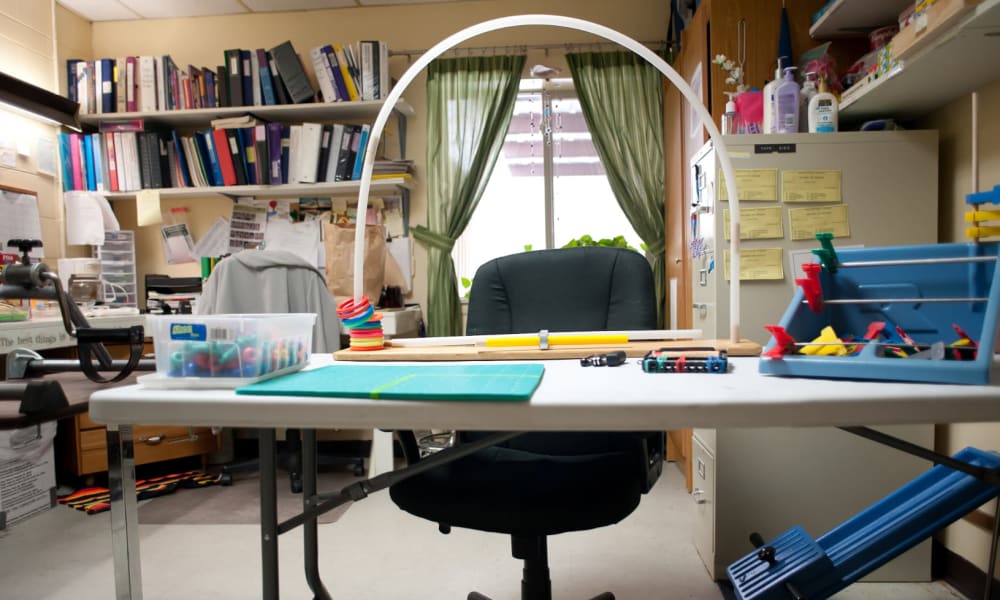 Craft desk and office space at Montello Care Center in Montello, Wisconsin