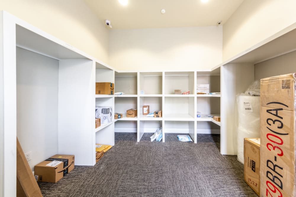 Package room at The Fairmont at Willow Creek in Folsom, California