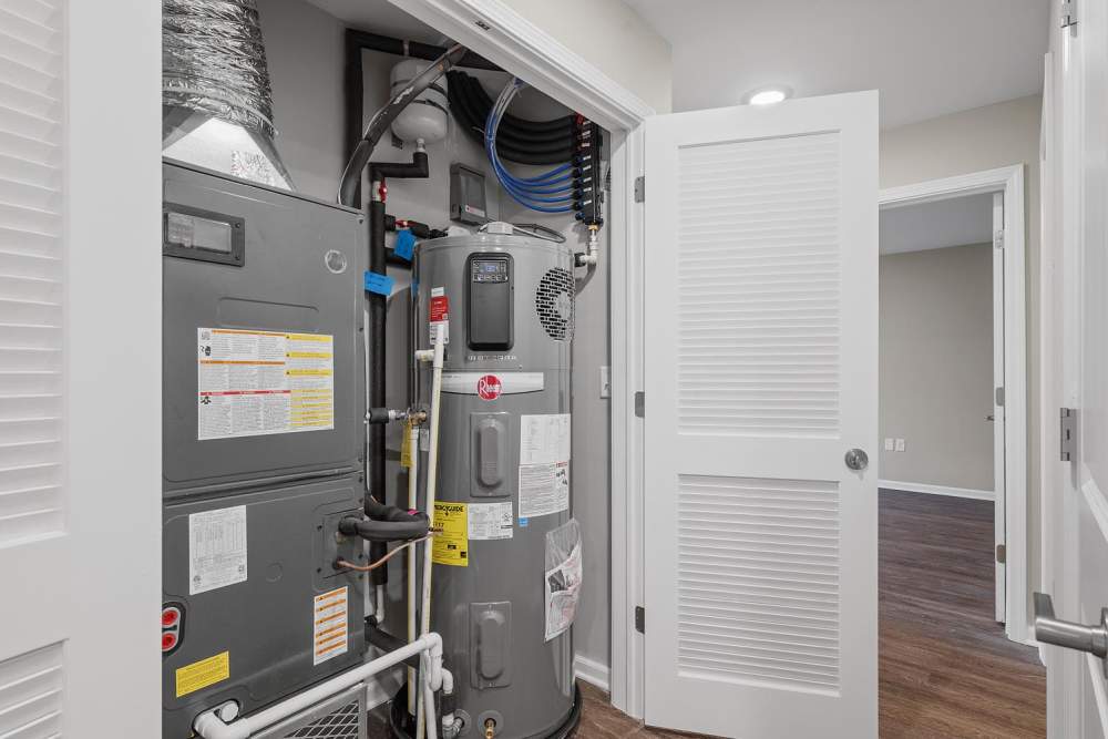 Water heater at Boundary Lofts in Cranberry Township, Pennsylvania