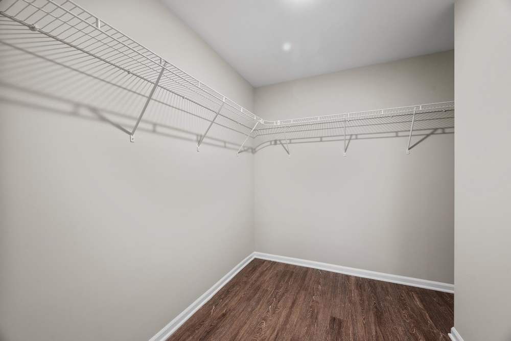 Walk-in closet at Boundary Lofts in Cranberry Township, Pennsylvania