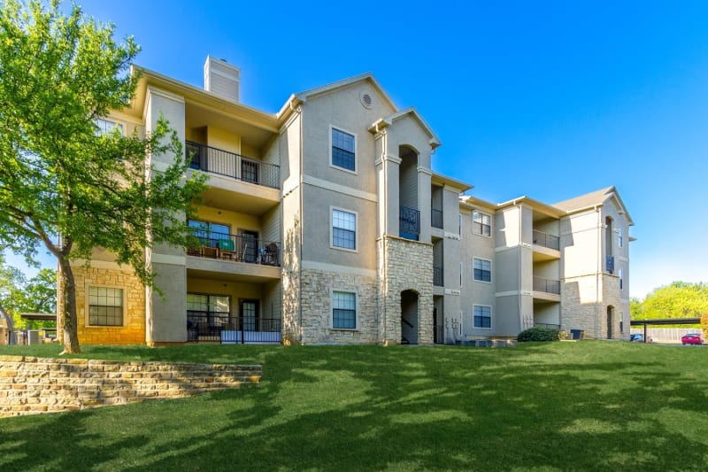 A private balcony at The Aidan in Lewisville, Texas