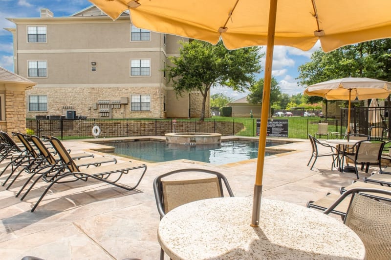 A large pool at The Aidan in Lewisville, Texas