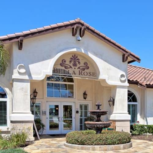 Entrance to the leasing office at Bella Rose in Antioch, California