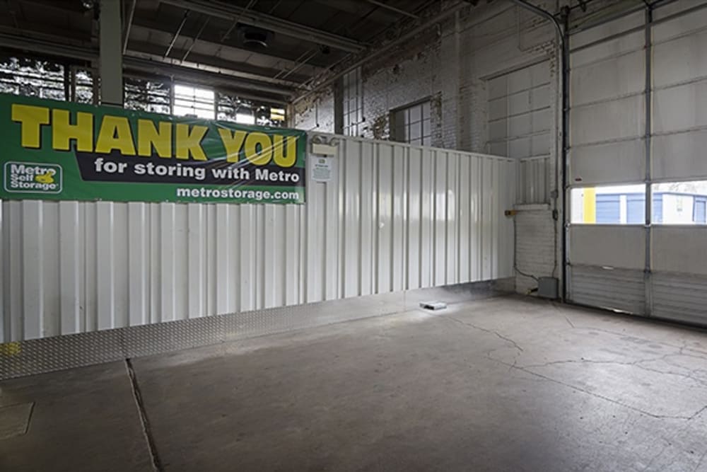 Indoor transport area at Metro Self Storage in Chicago, Illinois