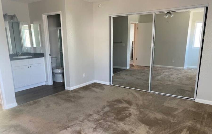 Bathroom with a mirror at Oak Hill in Escondido, California