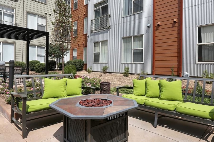 Diamond at Prospect Apartments fire pit in Denver, Colorado