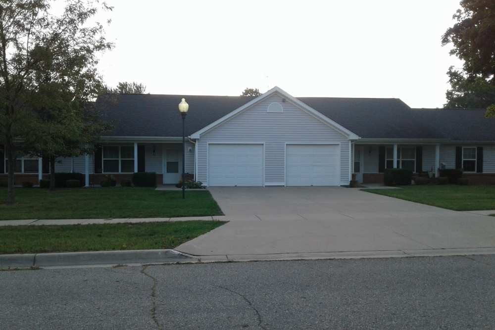 Apartment garage at Hampton Pointe Senior Living in Three Rivers. MI