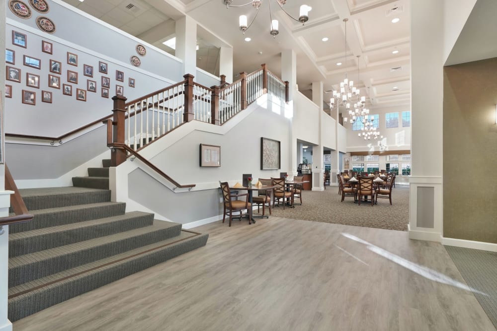 Elegant staircase at Almond Heights in Orangevale, California