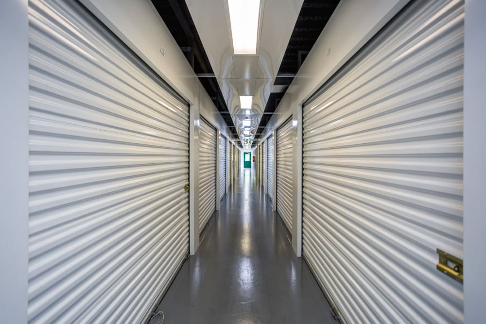 Indoor units hallway at Metro Self Storage in Tampa, Florida