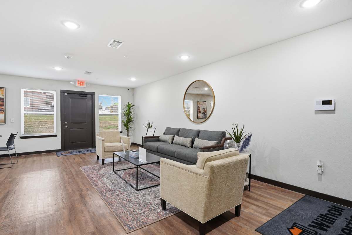 Community living area in the clubhouse at Flats At Mooreland in Springfield, Tennessee