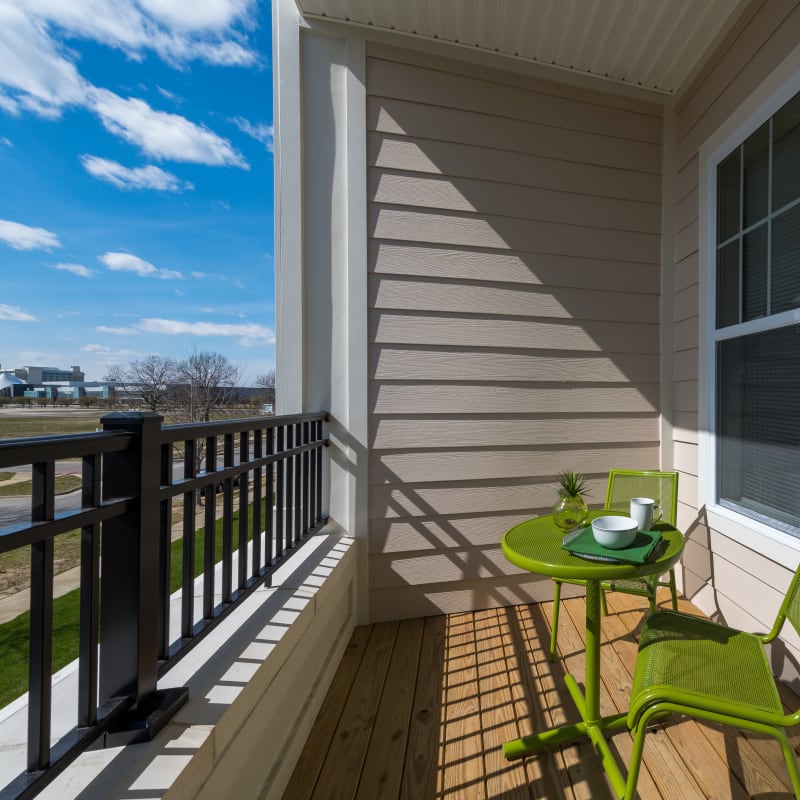 Private patio at Pinnacle Apartments, Hampton, Virginia