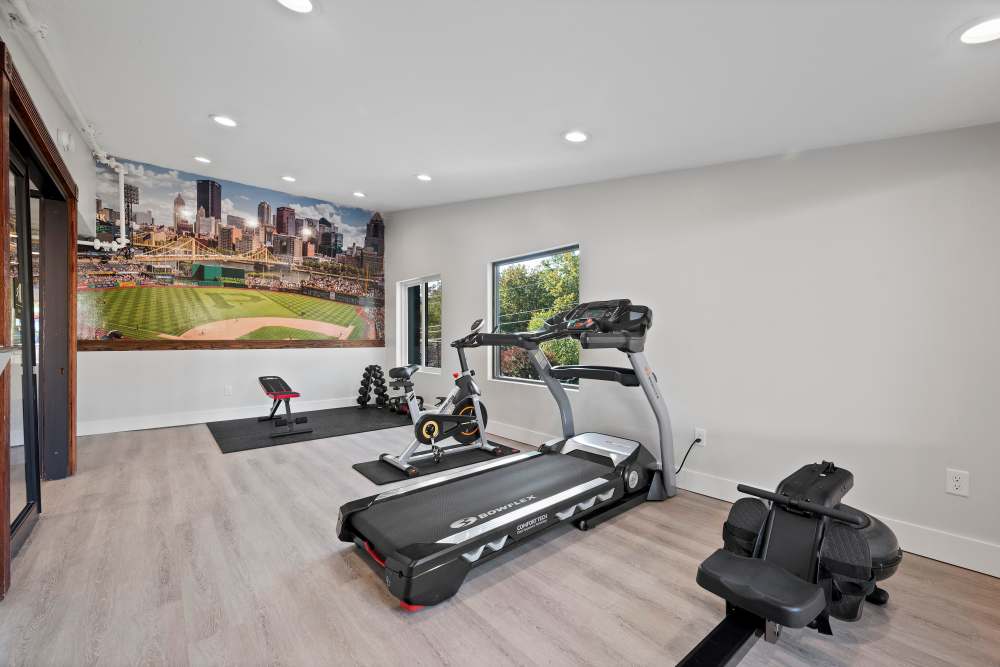 Fitness center with treadmills  at Pike Place in Pittsburgh, Pennsylvania