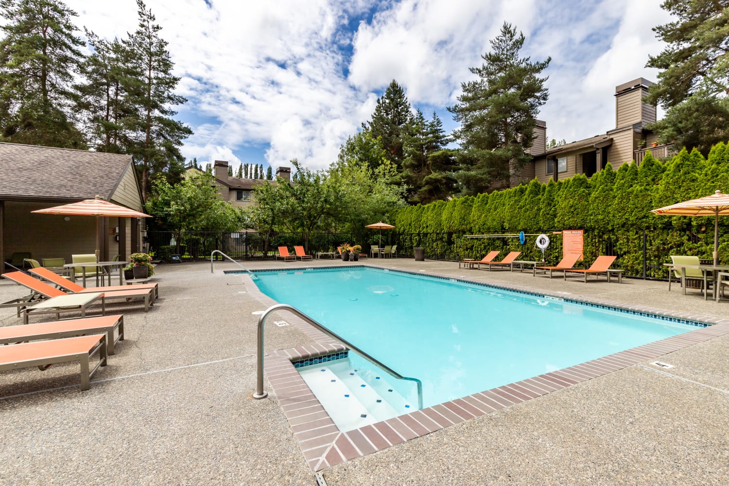 Enjoy a swimming pool at Campbell Run Apartments in Woodinville, Washington