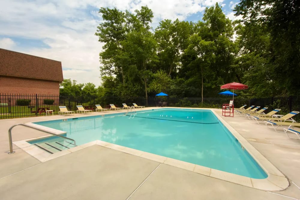 Sparkling pool at Marrion Square Apartments in Pikesville, Maryland