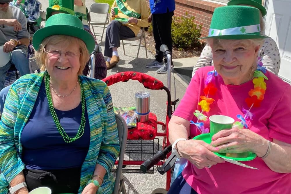 Residents enjoying the festivities at Carolina Gardens at York in York, South Carolina
