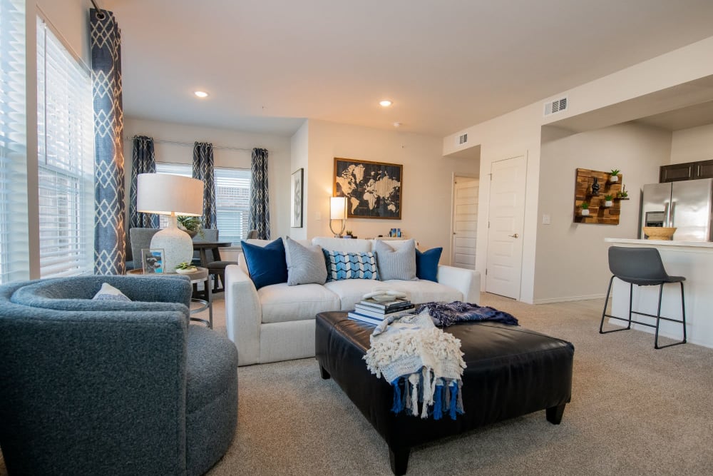 Bright kitchen at Center 301 Apartments in Belton, Missouri