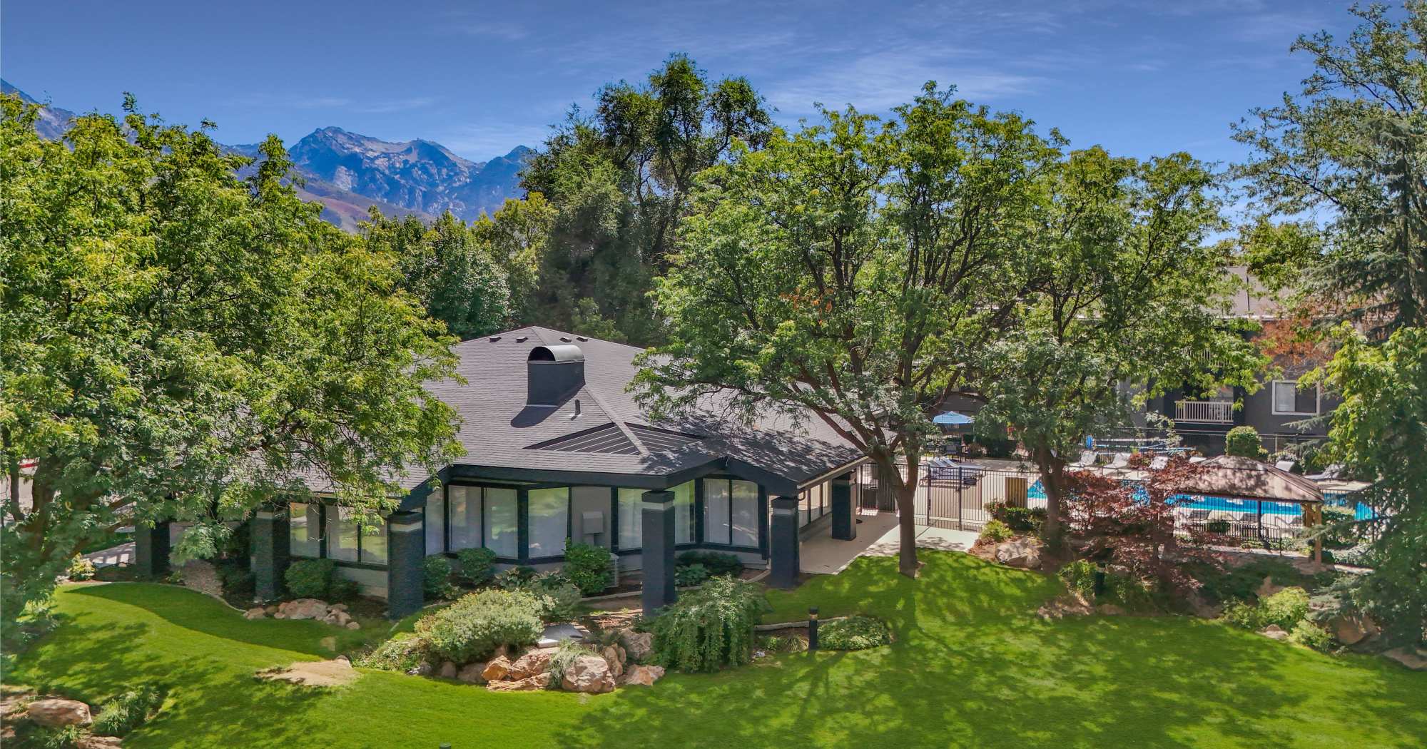 Exterior view of community at Salt Lake City, Utah apartments at Royal Farms Apartments
