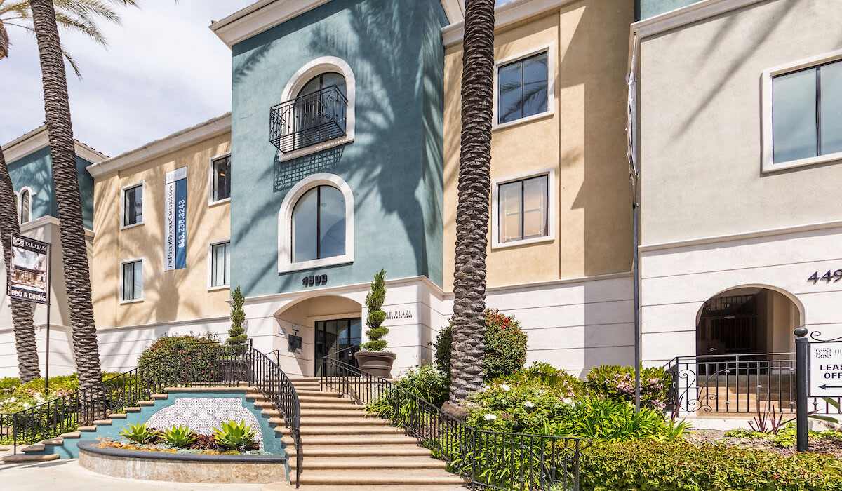 Entrance of an apartment at Plaza at Sherman Oaks in Sherman Oaks, California