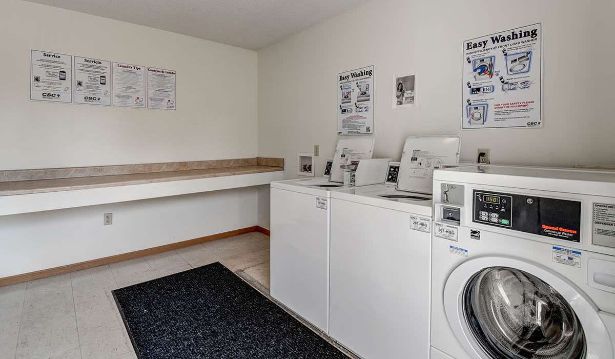 On-site laundry facility at Edwards Crossing II in Beaver, West Virginia