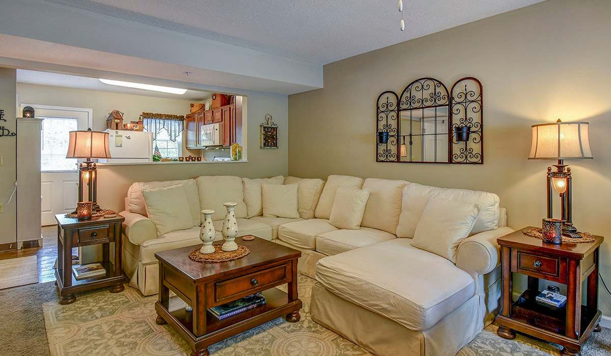 Living room at Oak Valley Gardens in Glenville, West Virginia