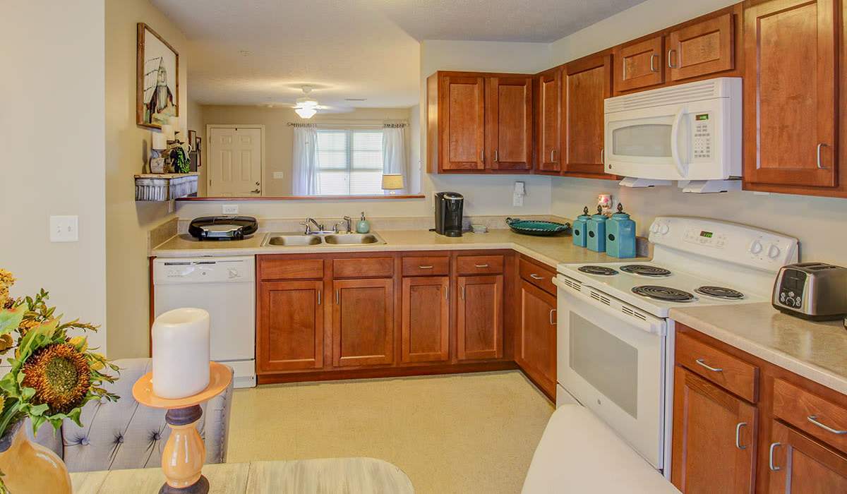 Bright kitchen at Pennington Crossing in Johnson City, Tennessee