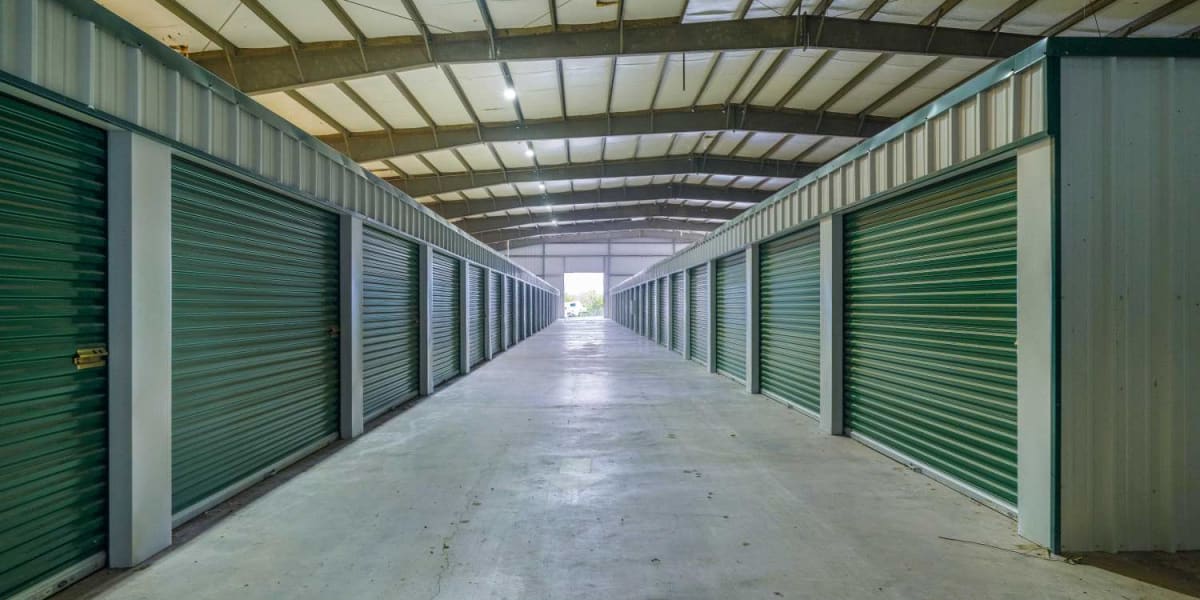 Covered storage units at StoreLine Self Storage in Wichita Falls, Texas