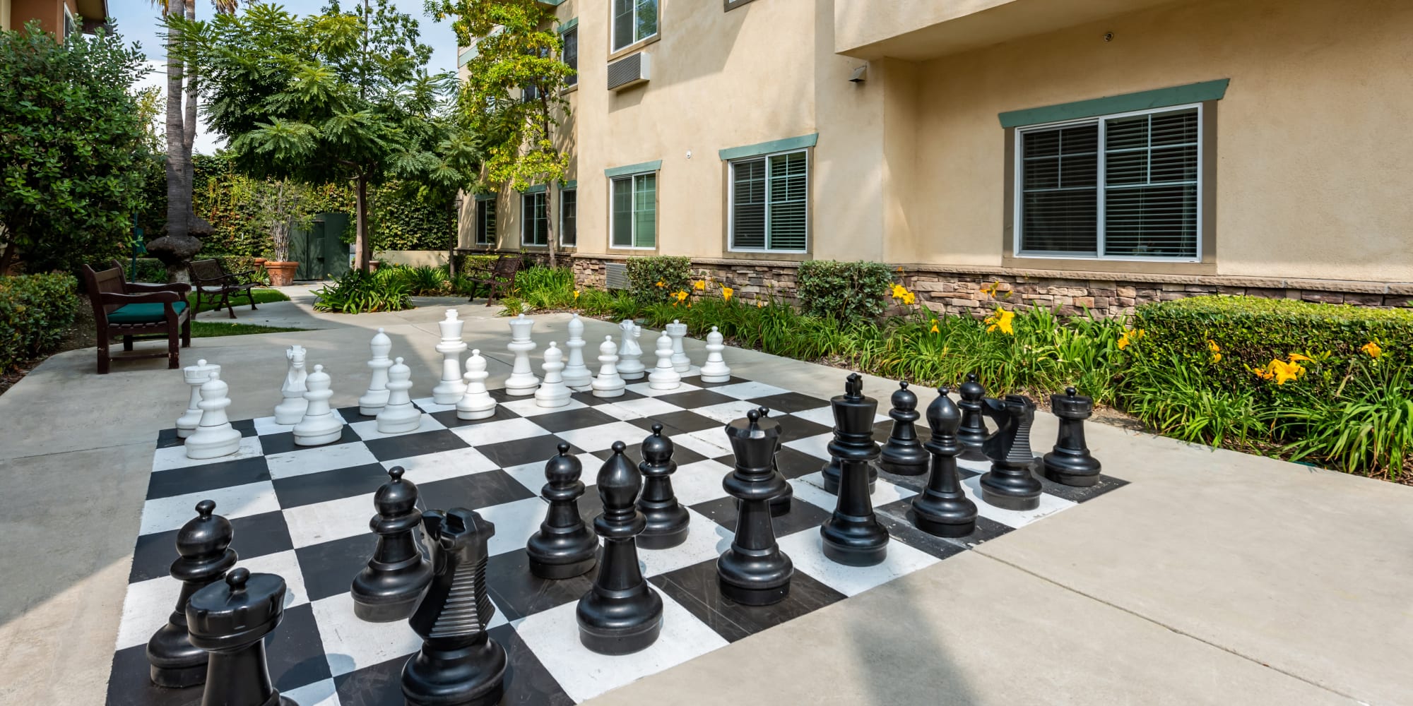 Outdoor Chess set at Cypress Place in Ventura, California