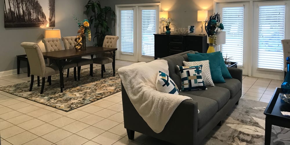 Spacious resident clubhouse at Midsouth 301 in Jackson, Mississippi