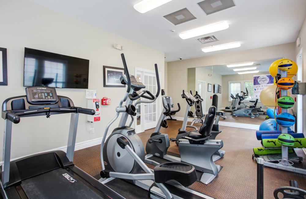 Fitness center at The Gates of Deer Grove Apartment Homes in Palatine, Illinois