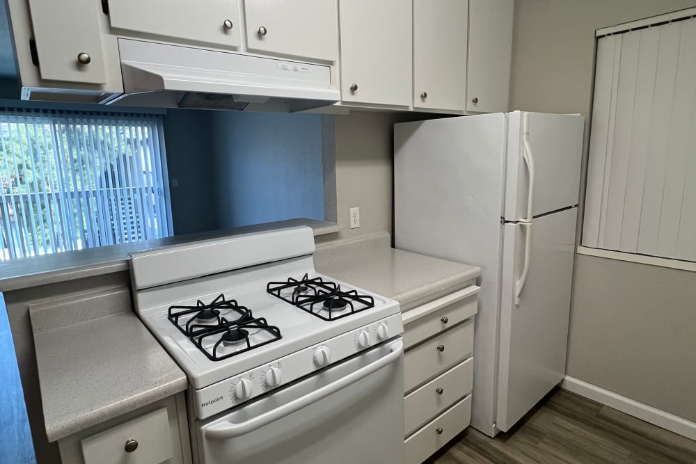 Naturally well-lit Apartments with White Appliances in Manteca, California