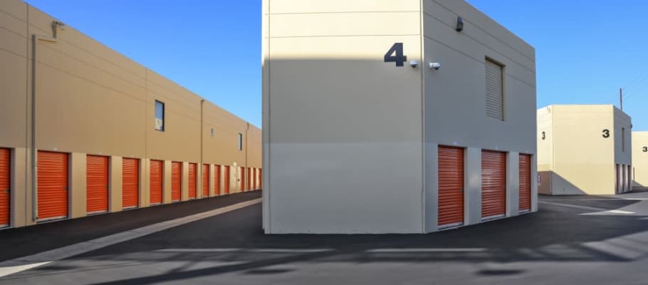 Storage units at A-1 Self Storage in Fountain Valley, California