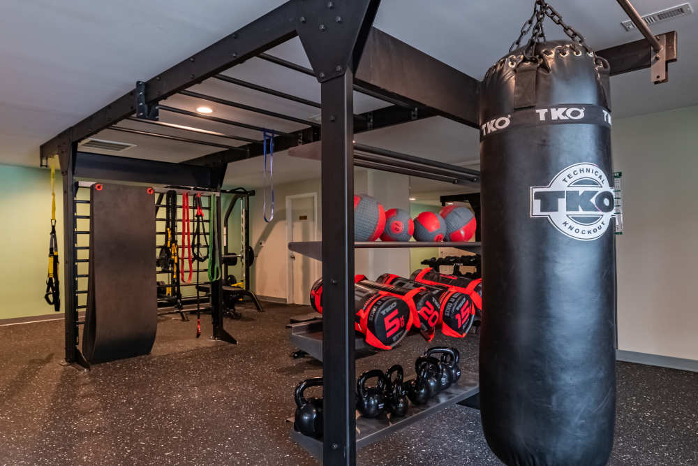 Punching bag at Woodmere Trace in Norfolk, Virginia
