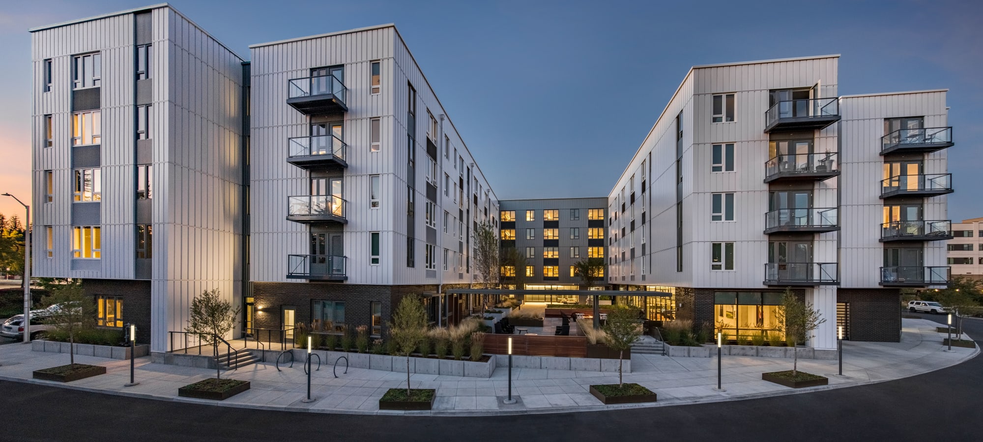 Exterior view of the Grant Park Village building