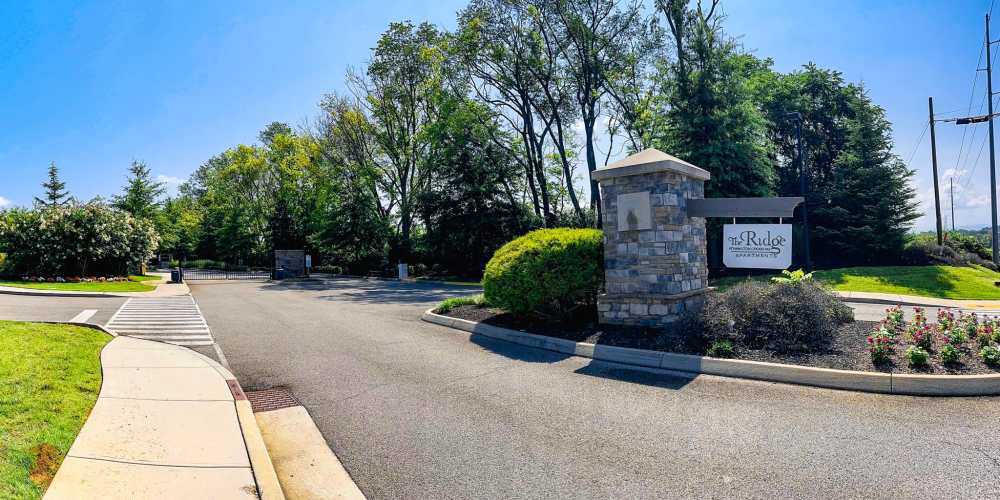 Property signage at the entrance of the property at Ridge at Hamilton Crossing in Maryville, Tennessee