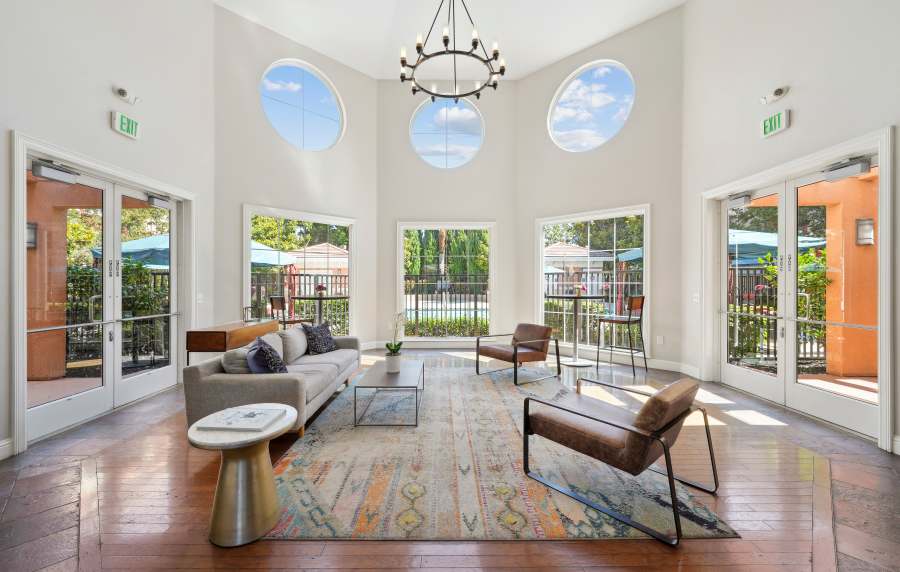 Community clubhouse at Villa Del Sol in Sunnyvale, California,