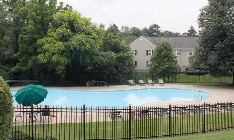 Sparkling swimming pool at The Encore at Laurel Ridge