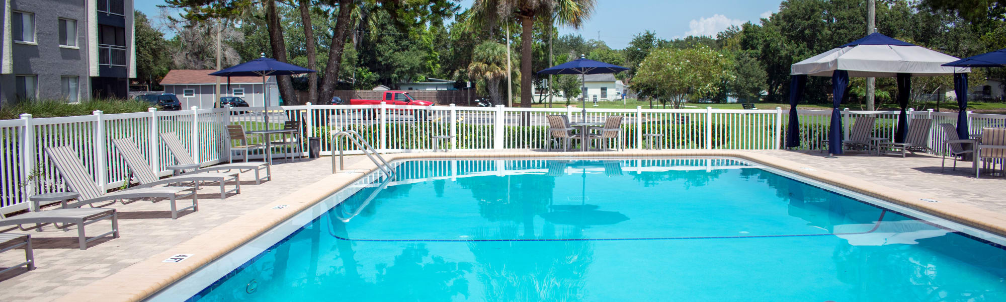 Shimmering pool at the Promenade at Edgewater facility in Dunedin