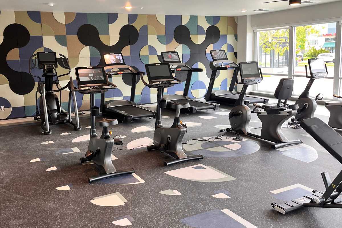 Fitness center at The Intersect in Madison, Wisconsin