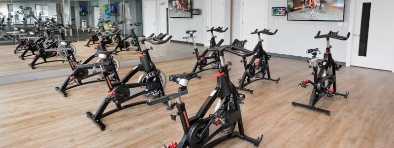 Spin bikes at The Flats in Doral, Florida