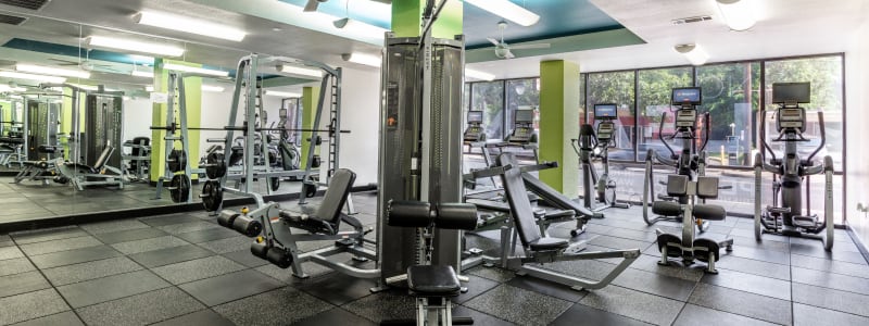 Fitness center for residents at Regents West at 24th in Austin, Texas
