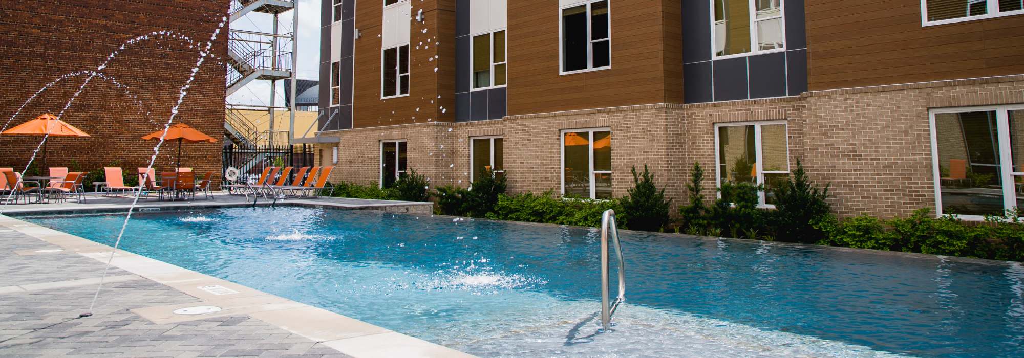 Pool area at Lofts at Capricorn in Macon, Georgia 