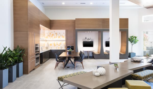 Stainless-steel appliances at Aster