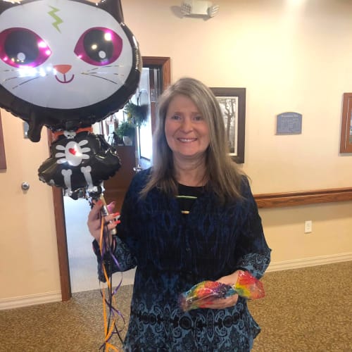 Lovely resident at Oxford Glen Memory Care at Carrollton in Carrollton, Texas