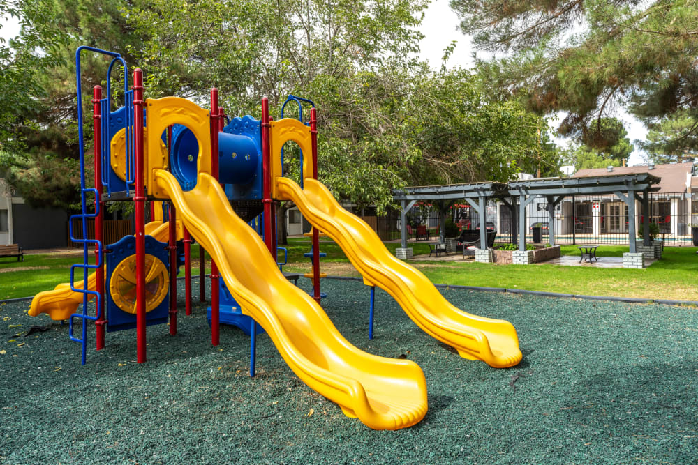 Playground for children at La Privada Apartments in El Paso, Texas